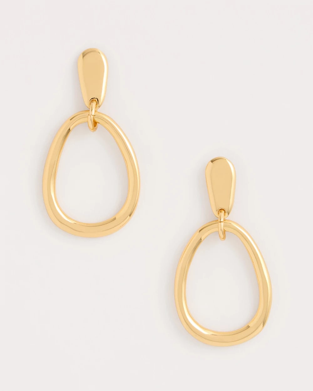 Goldtone Open Circle Drop Earrings | Chico's